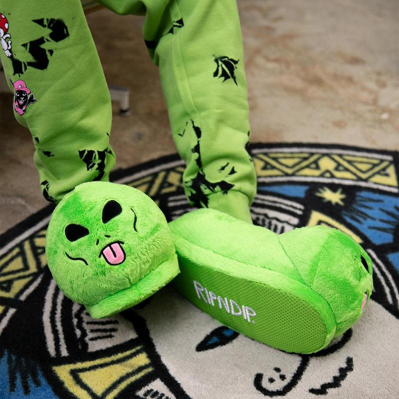 Ripndip Lord Alien Slippers Green | CA PQ2009