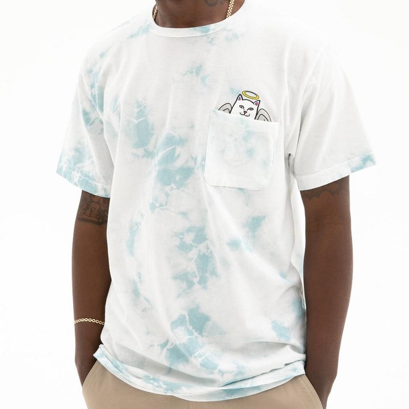 Ripndip Lord Angel Pocket Shirts Light Blue Wash | CA IS2344