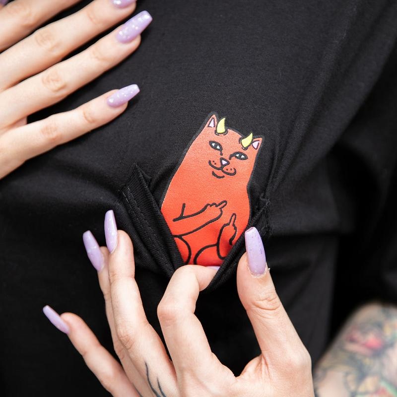 Ripndip Lord Devil Pocket Crop Shirts Black | CA JJ2302