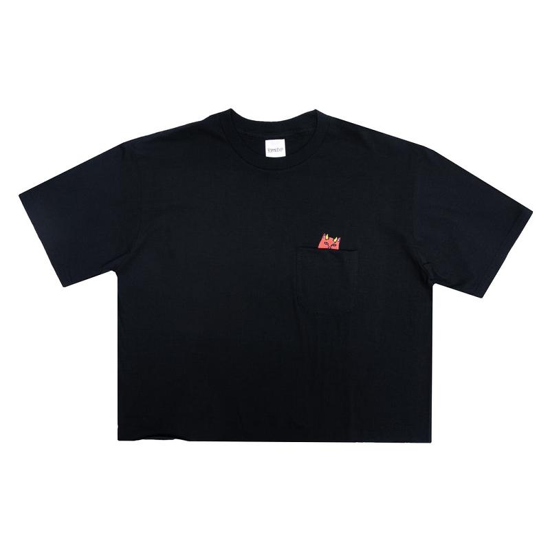 Ripndip Lord Devil Pocket Crop Shirts Black | CA JJ2302