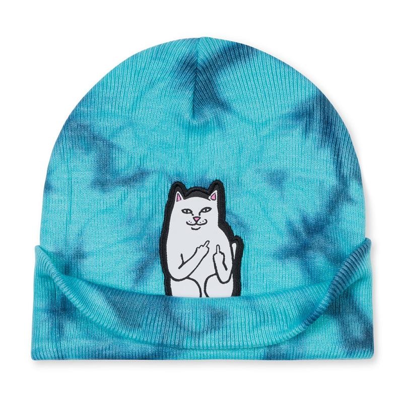 Ripndip Lord Nermal Beanie Navy / Light Turquoise Wash | CA PQ2087