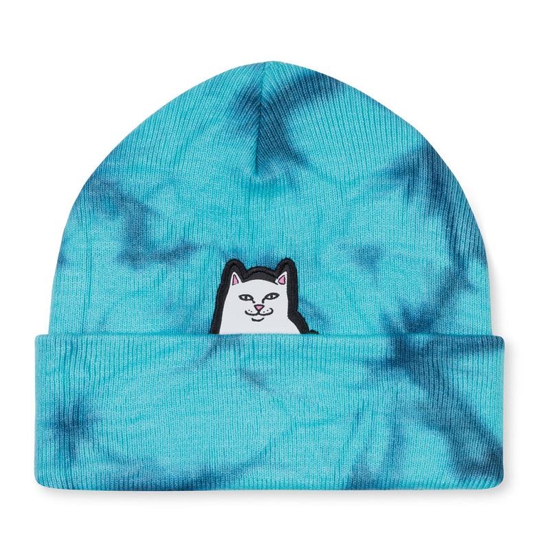 Ripndip Lord Nermal Beanie Navy / Light Turquoise Wash | CA PQ2087