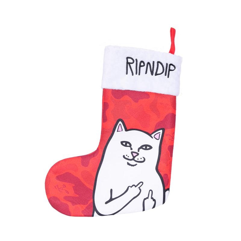 Ripndip Lord Nermal Christmas Stocking Socks Red | CA GL2642