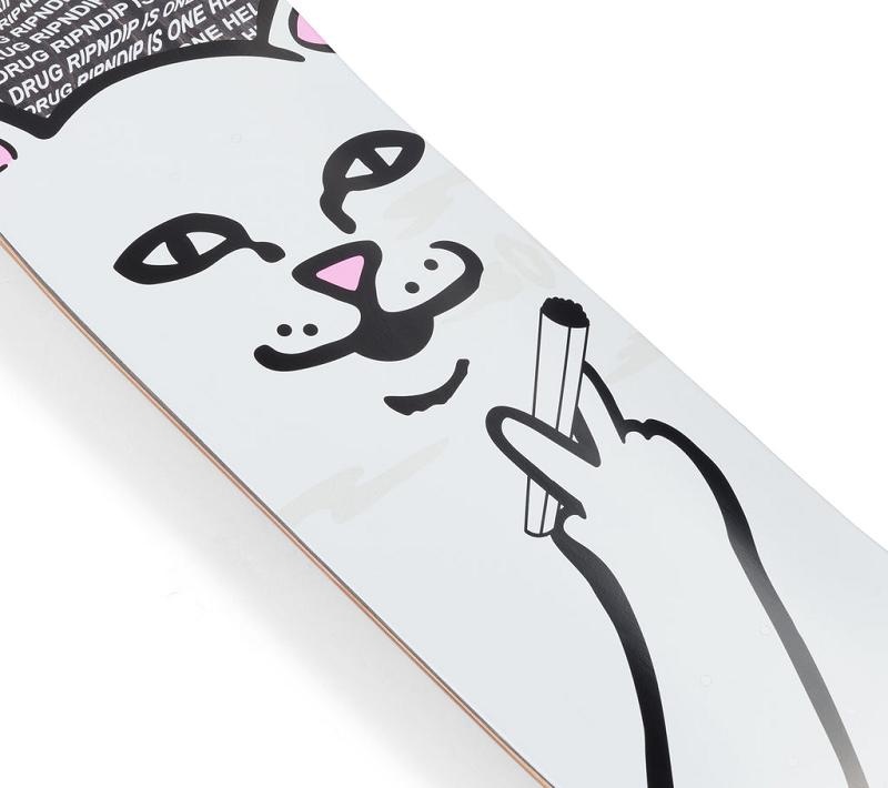 Ripndip Lord Nermal Drug From God Skateboard White | CA DN2697