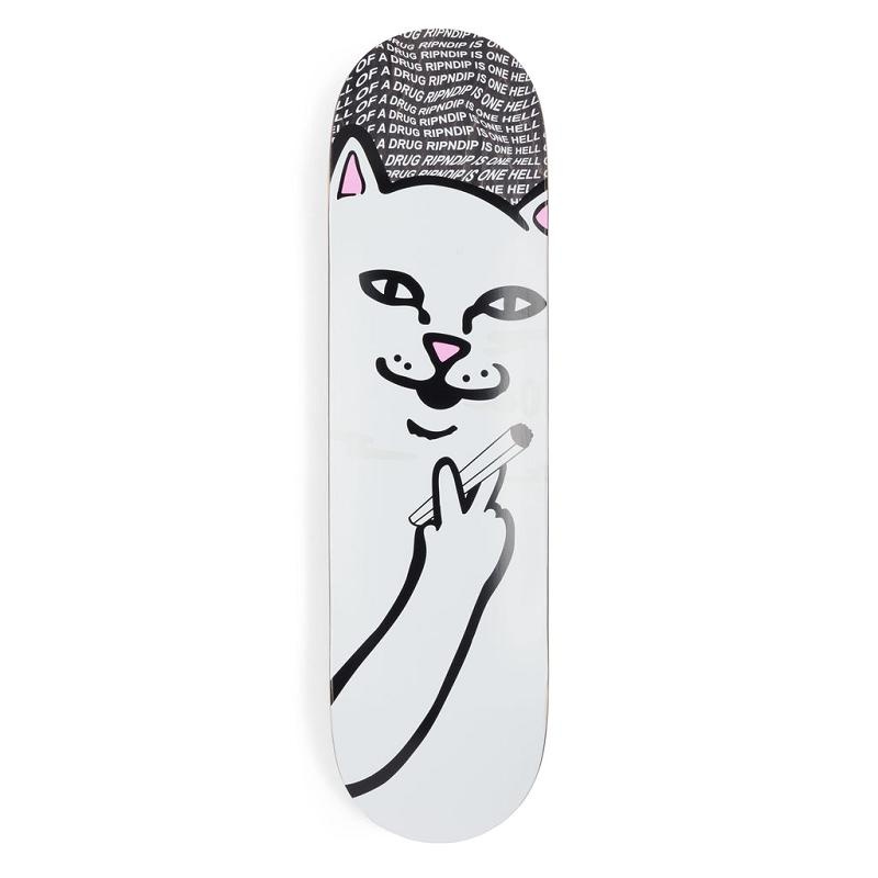 Ripndip Lord Nermal Drug From God Skateboard White | CA DN2697