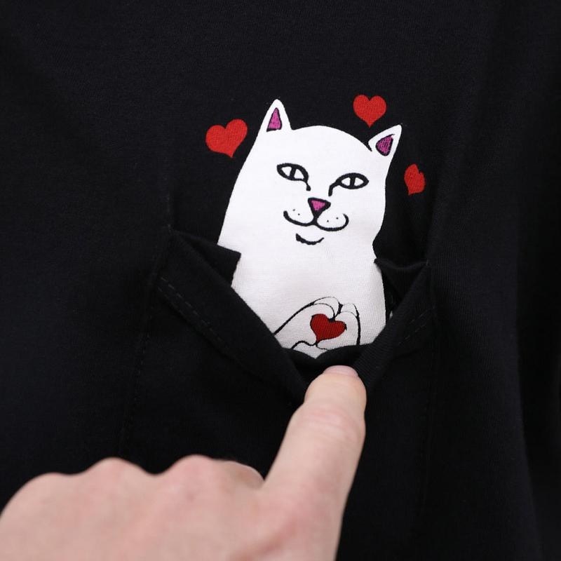 Ripndip Lord Nermal Loves Pocket Shirts Black | CA PQ2243