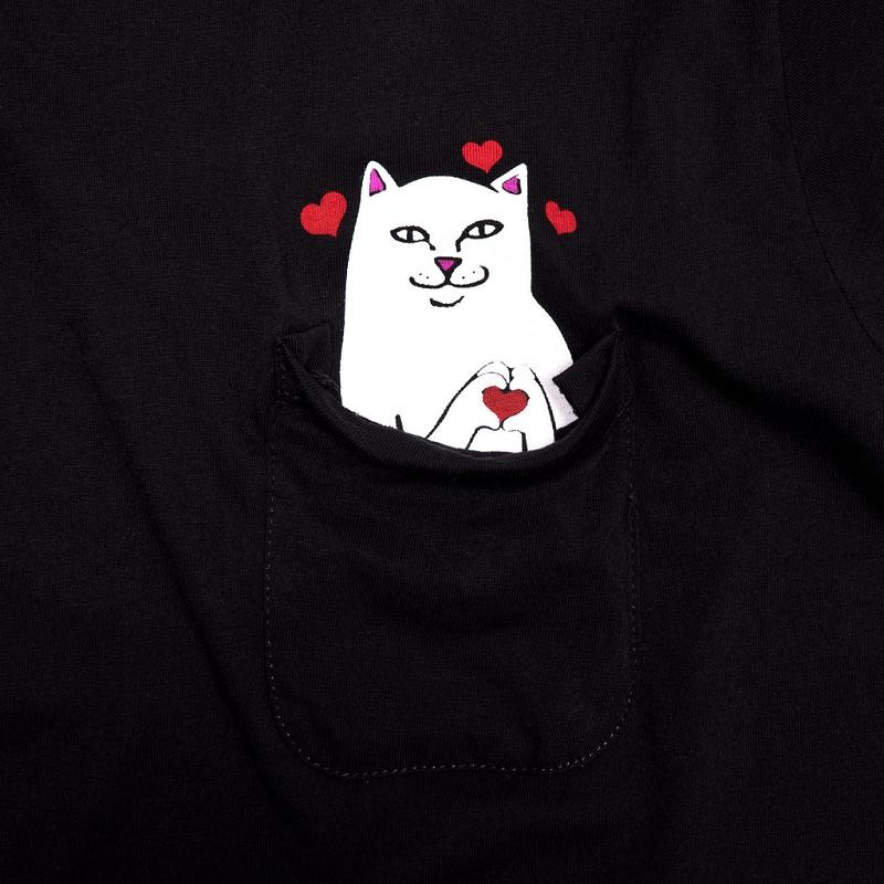 Ripndip Lord Nermal Loves Pocket Shirts Black | CA PQ2243