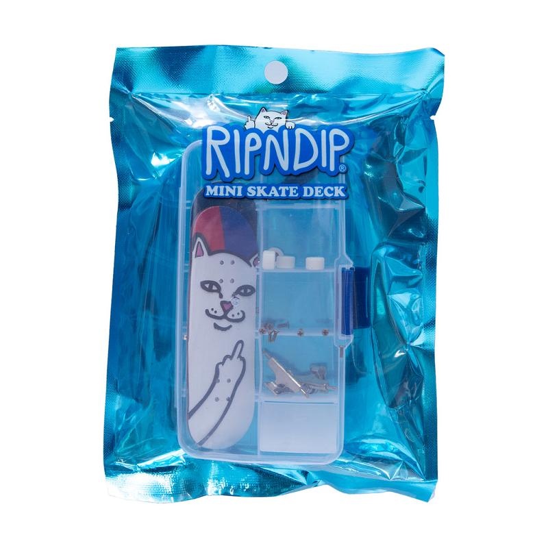 Ripndip Lord Nermal Mini Skateboard Accessories Red / Blue | CA YU2864