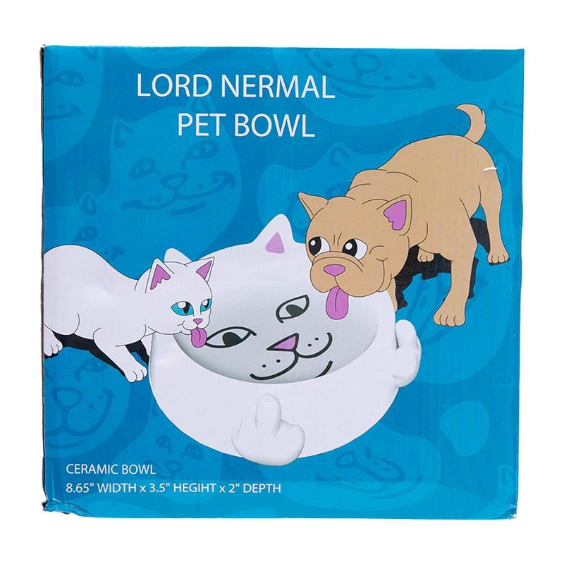 Ripndip Lord Nermal Pet Bowl Accessories White | CA BC2801