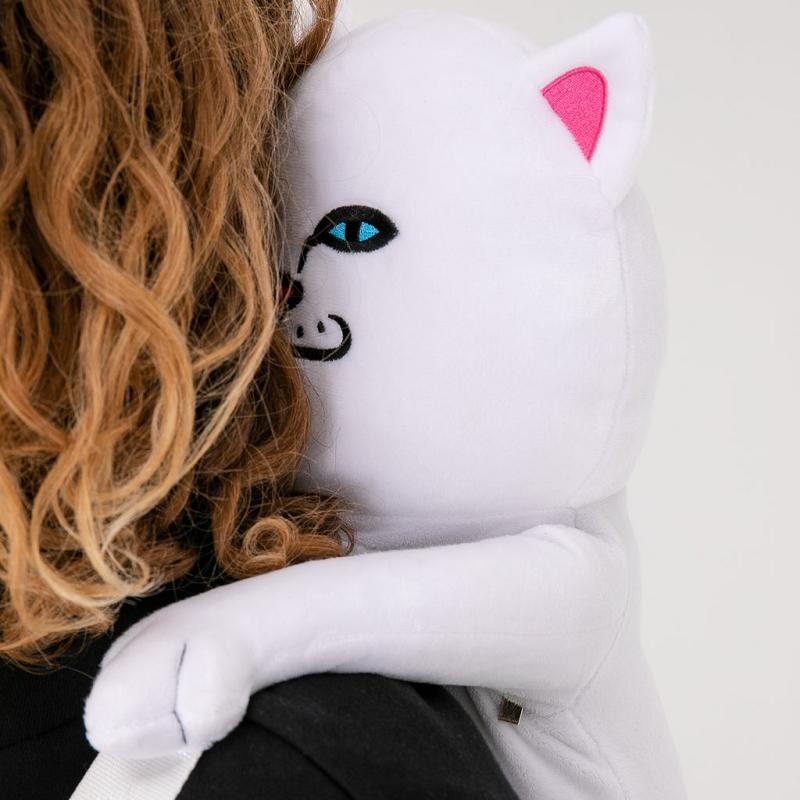 Ripndip Lord Nermal Plush Backpacks White | CA MA2754