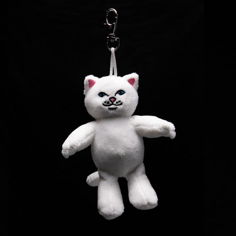 Ripndip Lord Nermal Plush Keychain Accessories White | CA SO2955