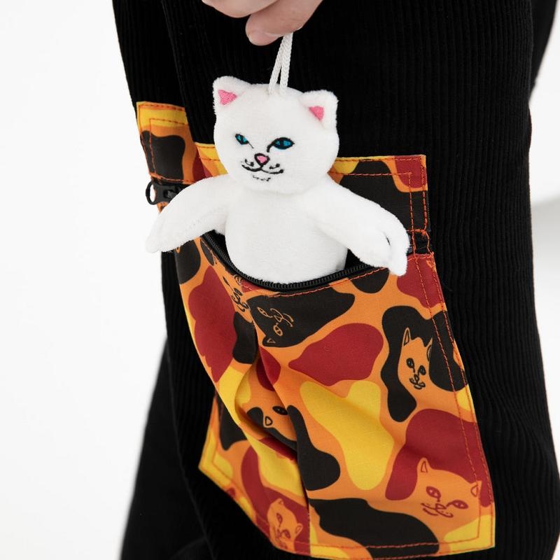 Ripndip Lord Nermal Plush Keychain Accessories White | CA SO2955