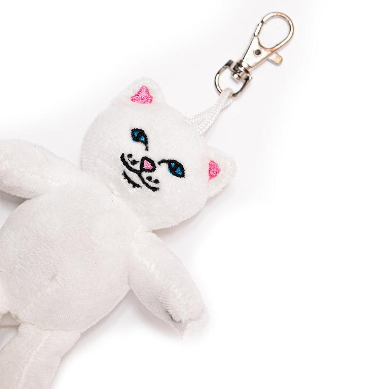 Ripndip Lord Nermal Plush Keychain Accessories White | CA SO2955