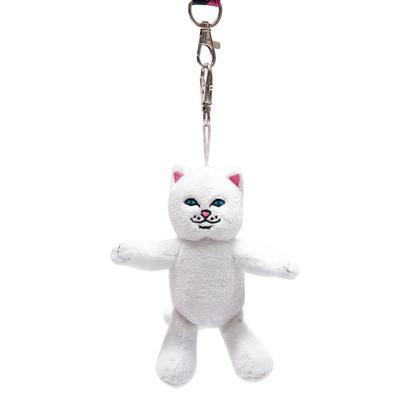 Ripndip Lord Nermal Plush Keychain Accessories White | CA SO2955