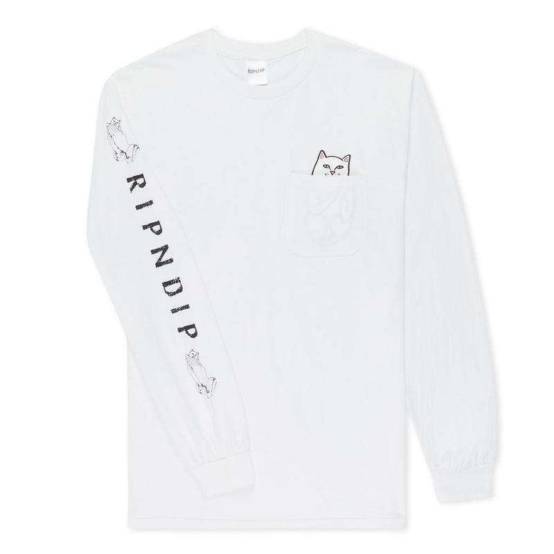 Ripndip Lord Nermal Pocket L/S Long Sleeve White | CA IS2422