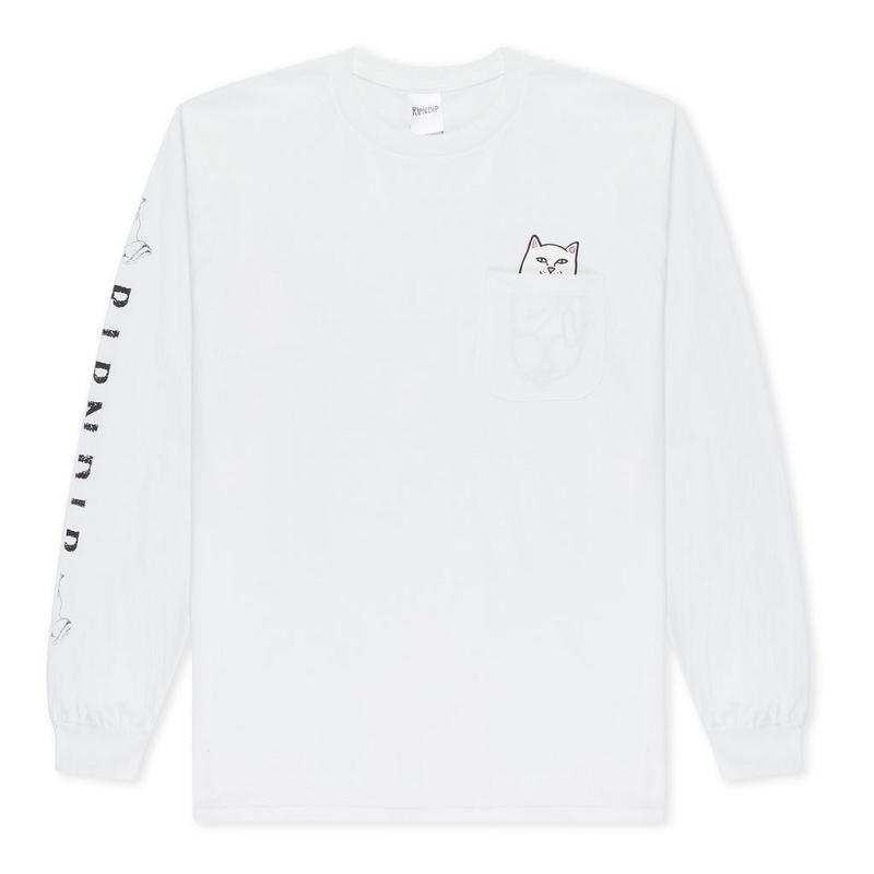 Ripndip Lord Nermal Pocket L/S Long Sleeve White | CA IS2422