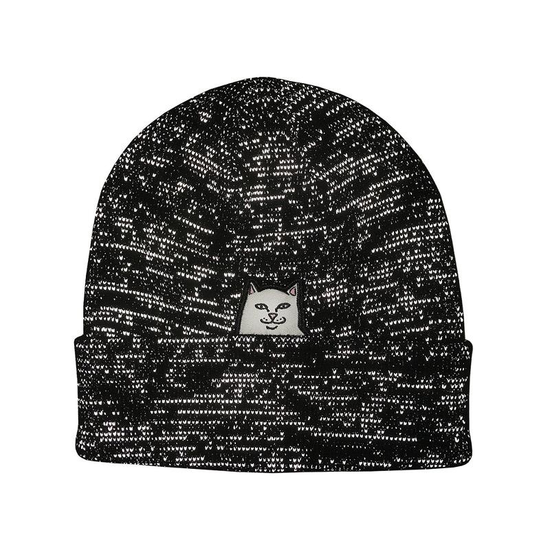 Ripndip Lord Nermal Ribbed Beanie Black | CA DN2090