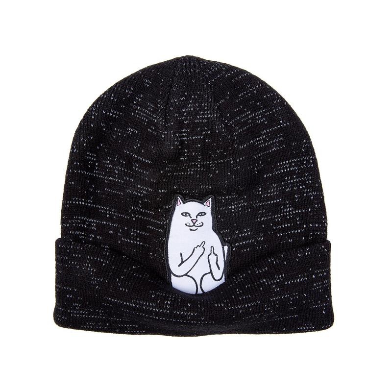 Ripndip Lord Nermal Ribbed Beanie Black | CA DN2090