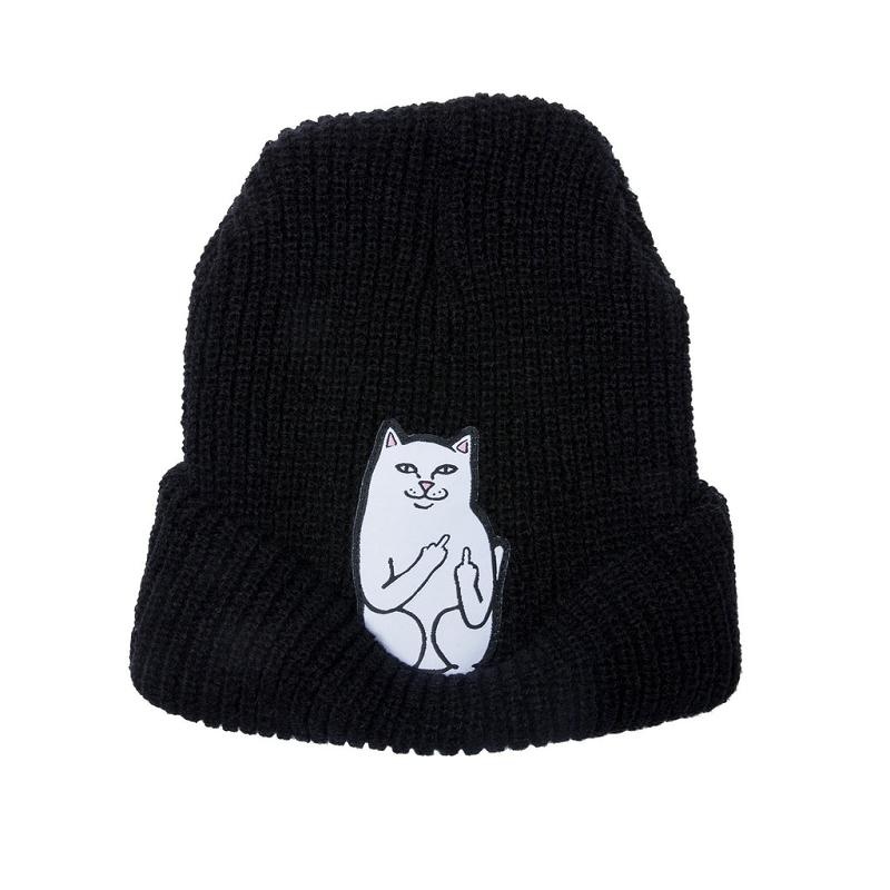 Ripndip Lord Nermal Ribbed Beanie Black | CA UT2084