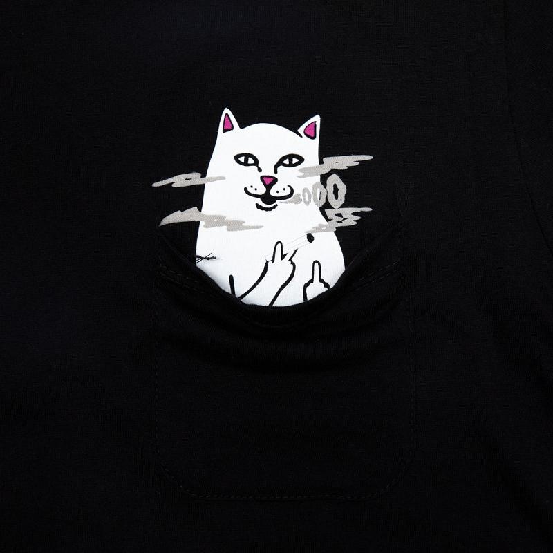 Ripndip Lord Nermal Smokey Pocket Shirts Black | CA OR2343