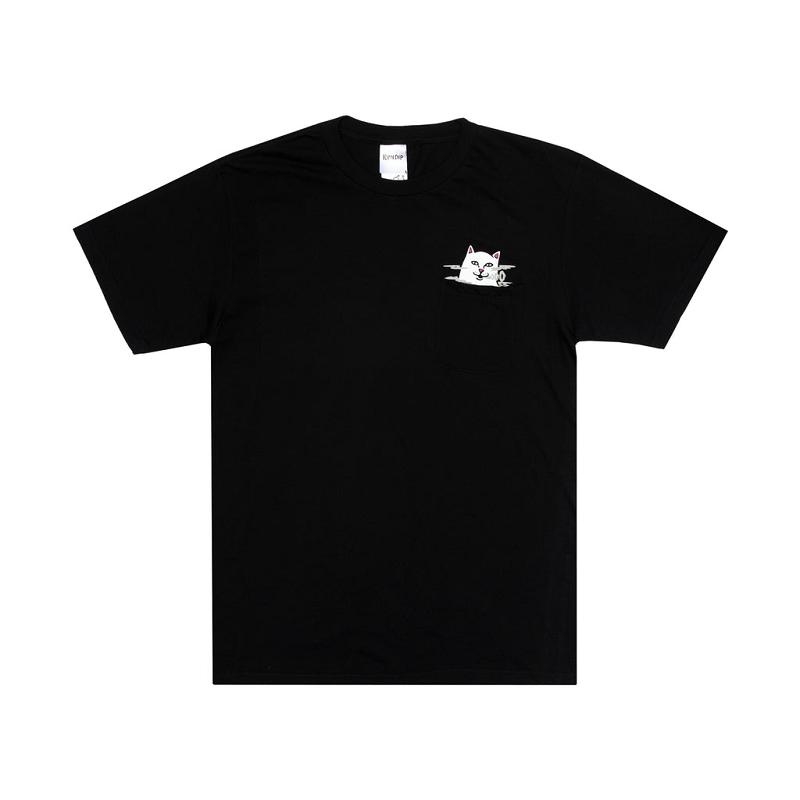 Ripndip Lord Nermal Smokey Pocket Shirts Black | CA OR2343