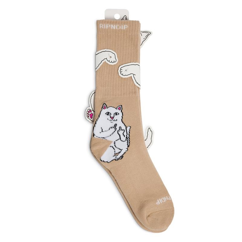 Ripndip Lord Nermal Socks Brown | CA SO2645