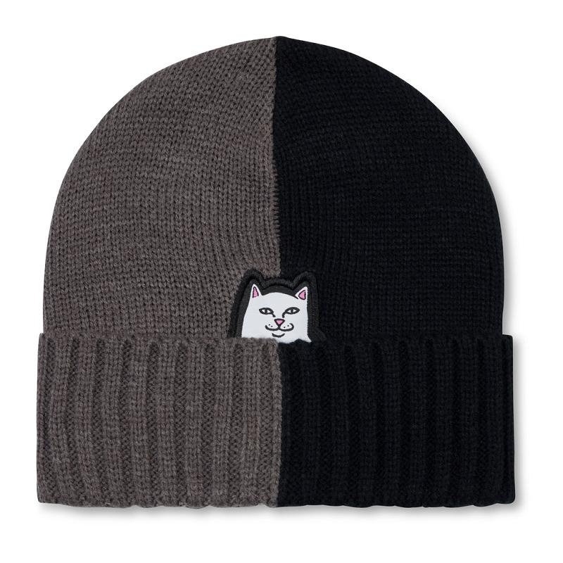 Ripndip Lord Nermal Split Beanie Grey / Black | CA LH2096