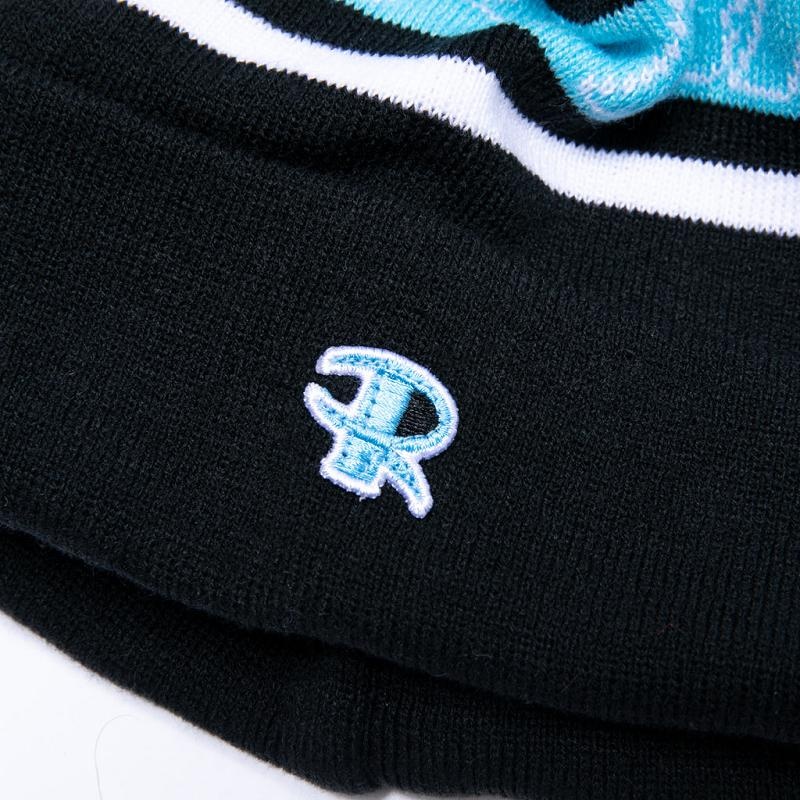 Ripndip Lord Nermal Striped Beanie Black | CA CE2099