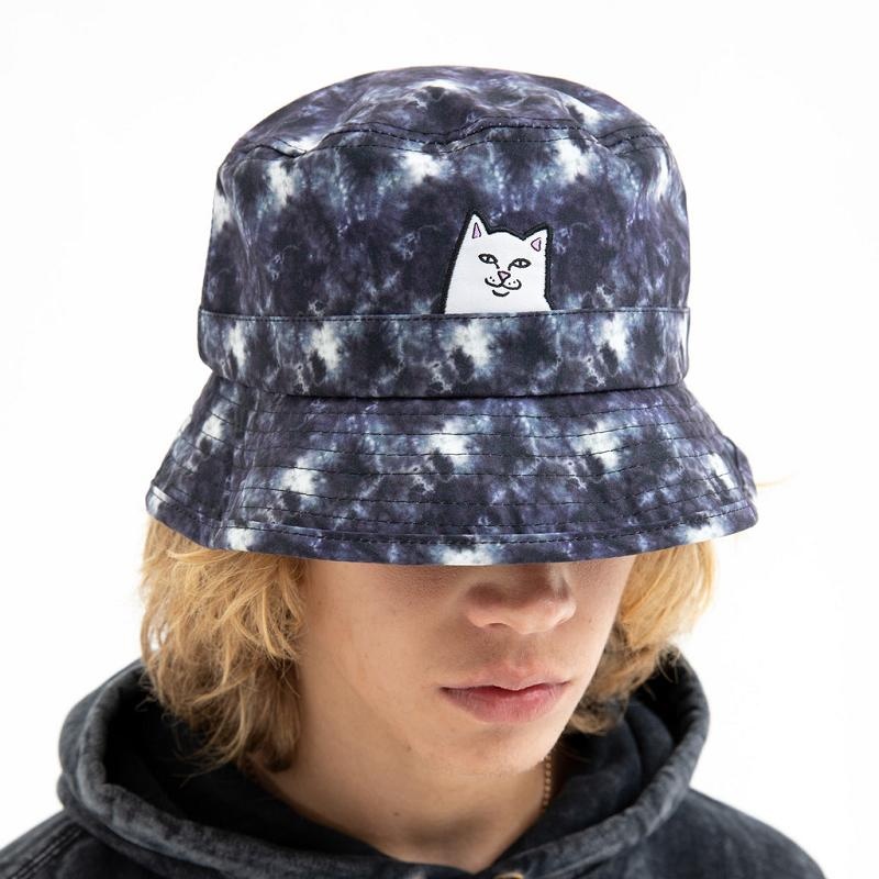 Ripndip Lord Nermal Tie Dye Bucket Hats Black Wash | CA EX2080