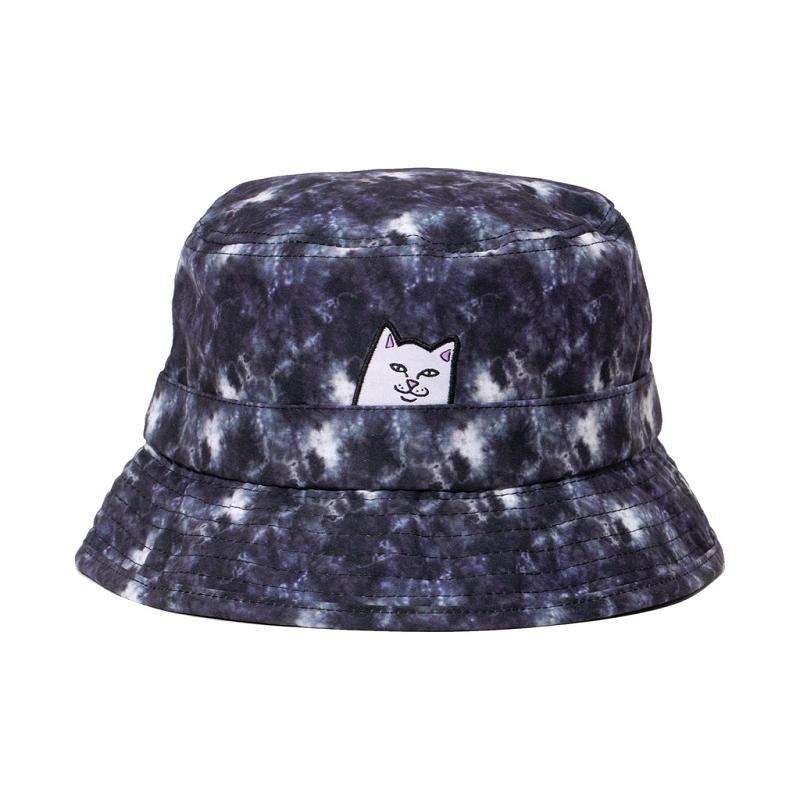 Ripndip Lord Nermal Tie Dye Bucket Hats Black Wash | CA EX2080