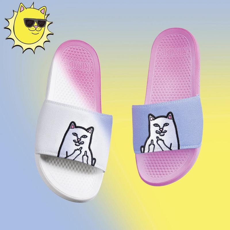 Ripndip Lord Nermal UV Activated Slides Blue | CA RW2029