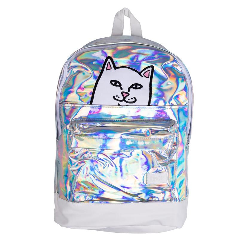 Ripndip Lord Nermal Velcro Backpacks Silver | CA WY2752