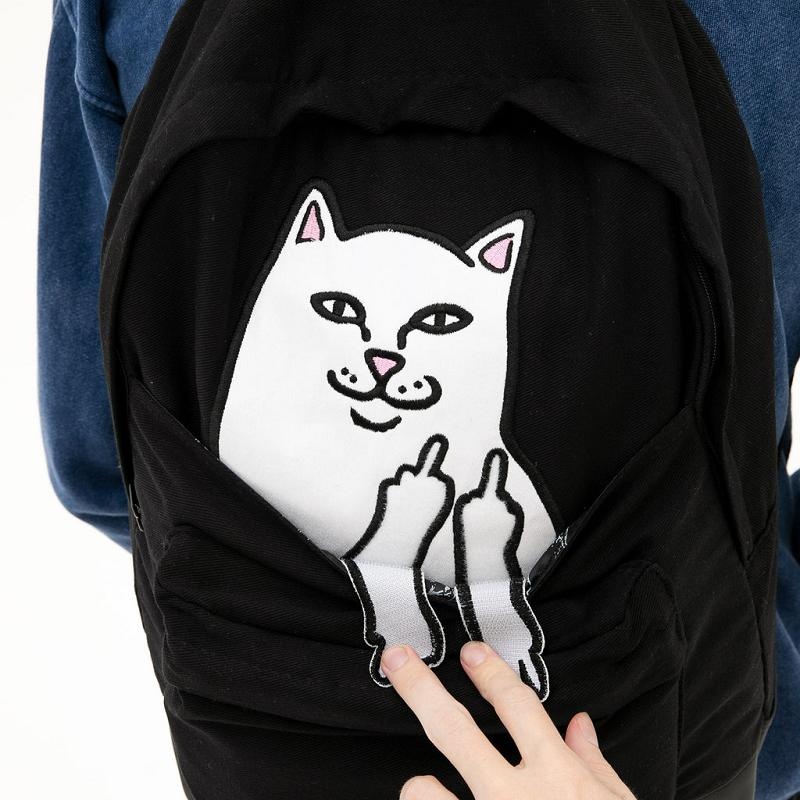 Ripndip Lord Nermal Velcro Hands Backpacks Black | CA TV2749