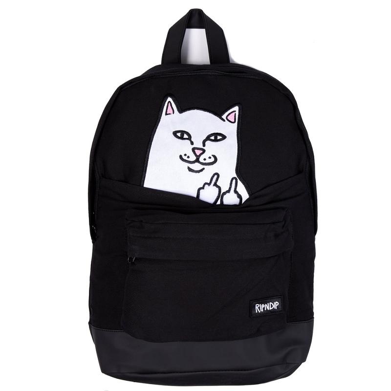 Ripndip Lord Nermal Velcro Hands Backpacks Black | CA TV2749