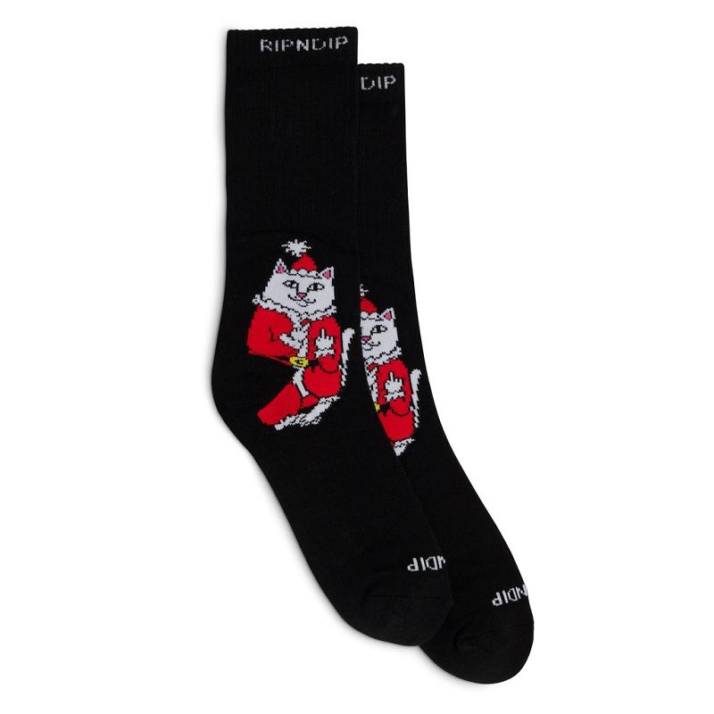 Ripndip Lord Santa Socks Black | CA EX2654