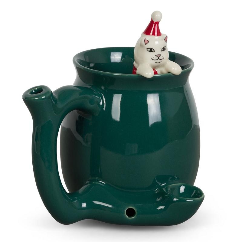 Ripndip Lord Santa Wake And Bake Mug Accessories Deep Green | CA GL2784