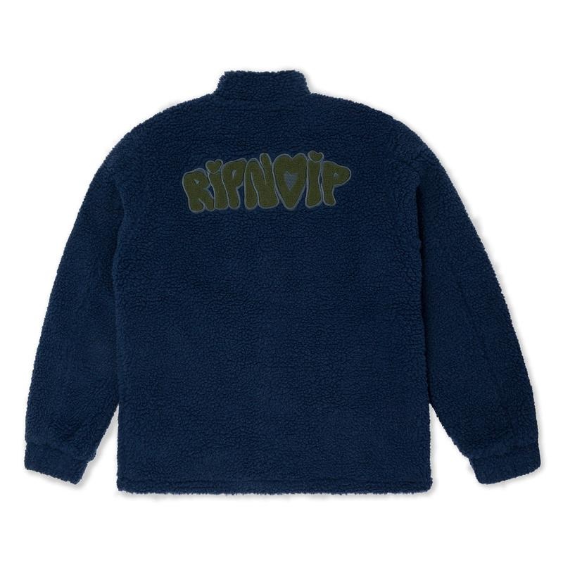 Ripndip Love N Dip Sherpa Jackets Navy | CA UT2475