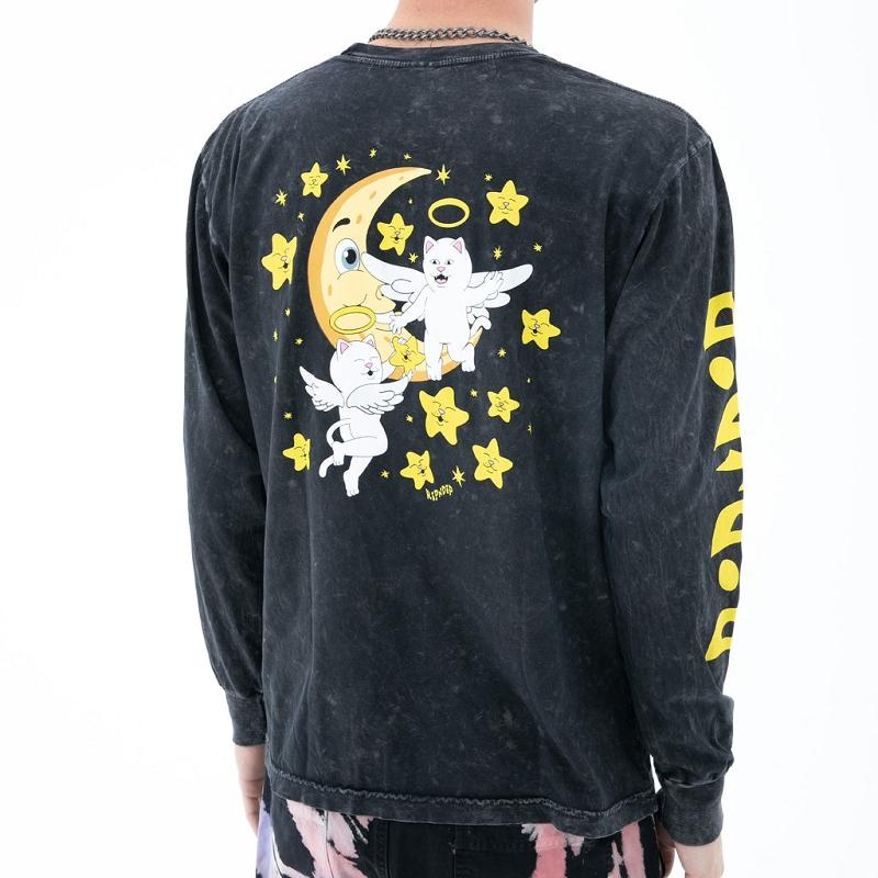 Ripndip Lullaby Long Sleeve Black Wash | CA CE2434