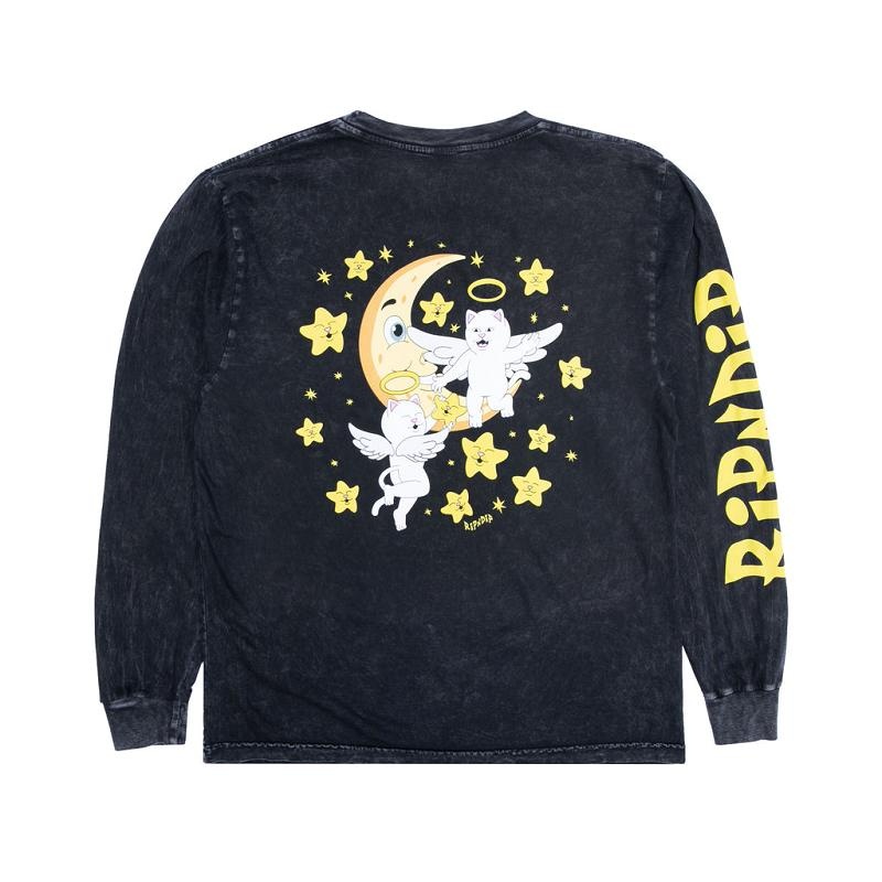 Ripndip Lullaby Long Sleeve Black Wash | CA CE2434