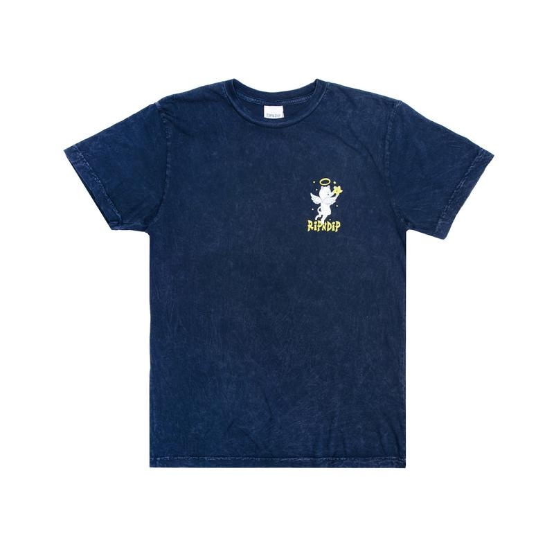 Ripndip Lullaby Shirts Navy Wash | CA ZG2305