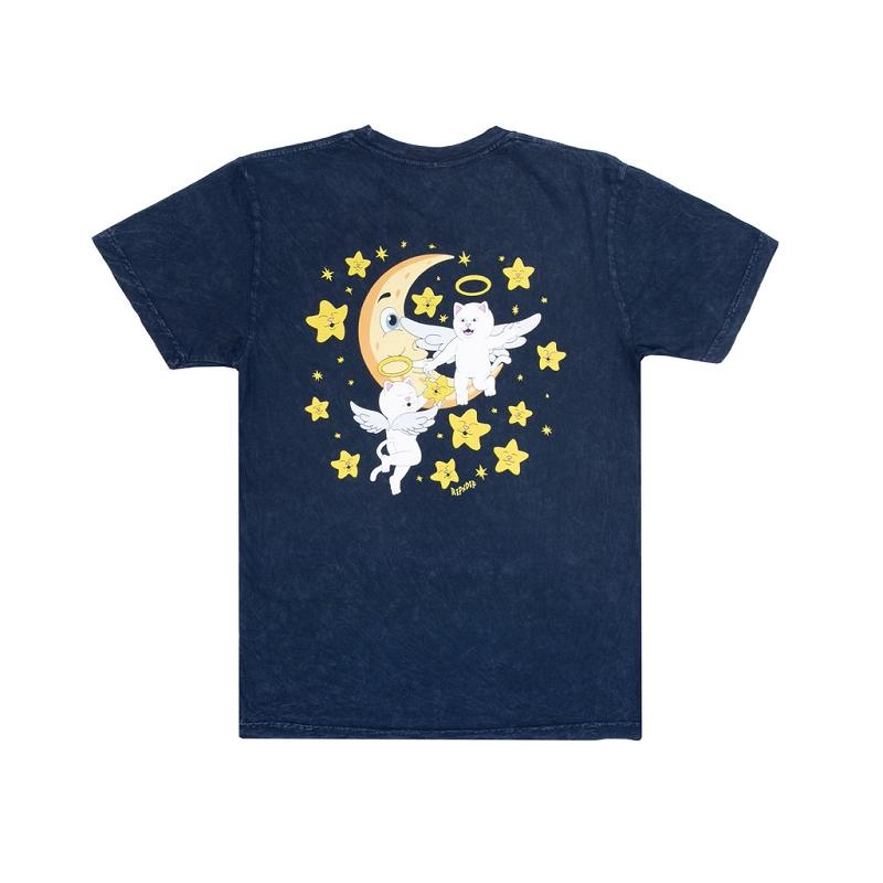 Ripndip Lullaby Shirts Navy Wash | CA ZG2305