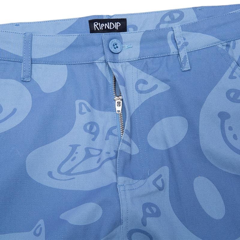 Ripndip Many Faces Cotton Twill Pants Blue | CA DN2417