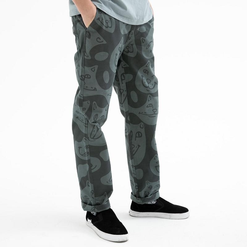 Ripndip Many Faces Twill Pants Grey | CA AP2393