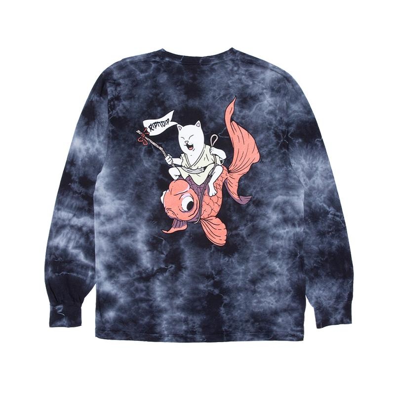 Ripndip Master Nermal San Long Sleeve Black Wash | CA MA2456