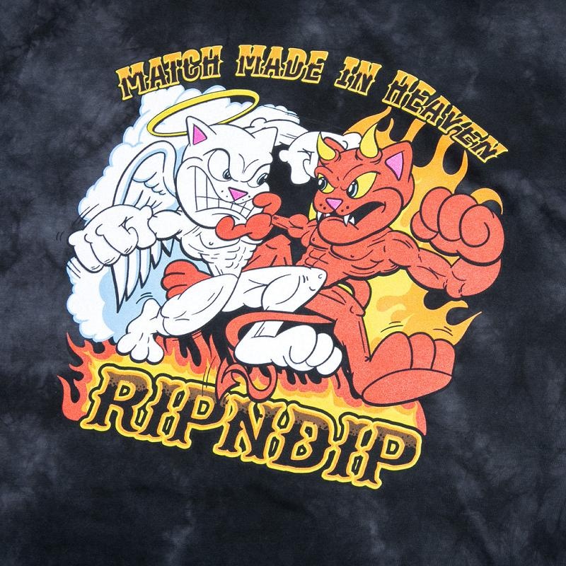 Ripndip Match Made In Heaven Shirts Black Wash | CA ZG2358