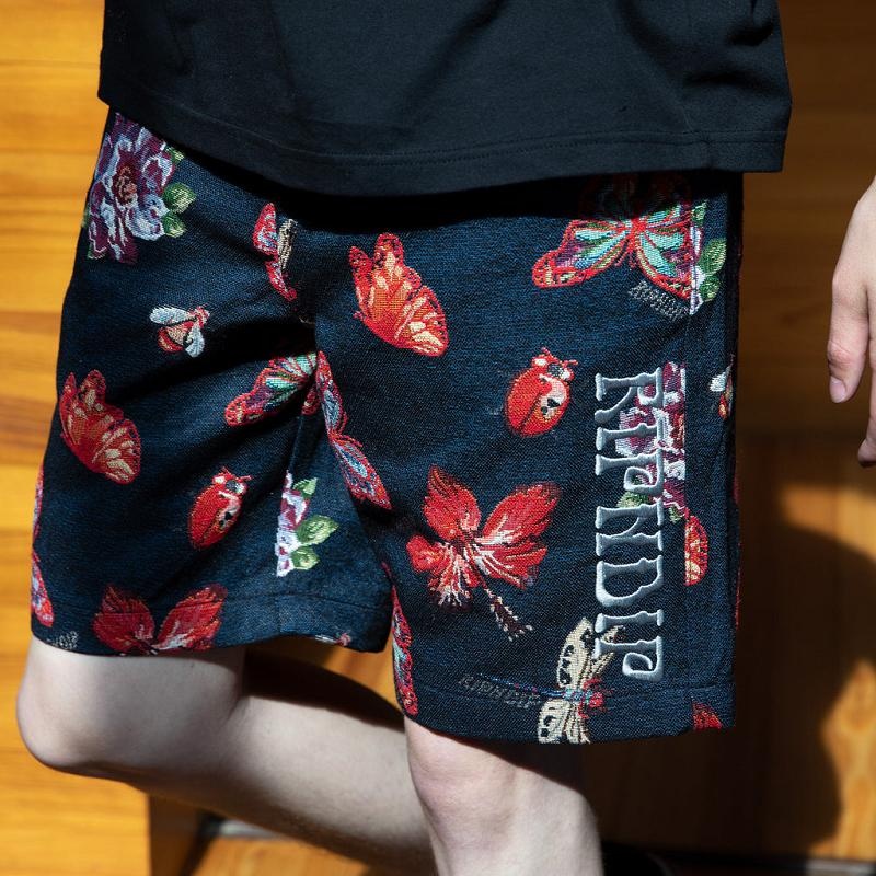 Ripndip Monarch Butterfly Shorts Black | CA XF2202