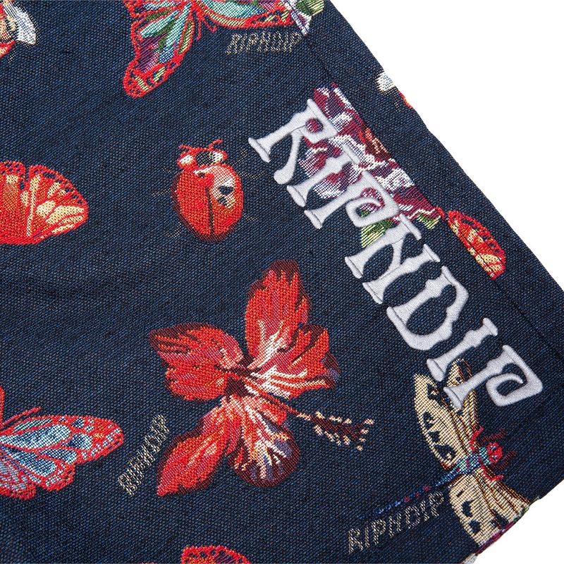 Ripndip Monarch Butterfly Shorts Black | CA XF2202