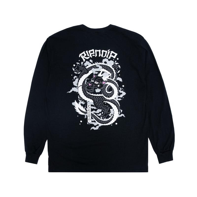 Ripndip Mystic Jerm Long Sleeve Black | CA WY2428