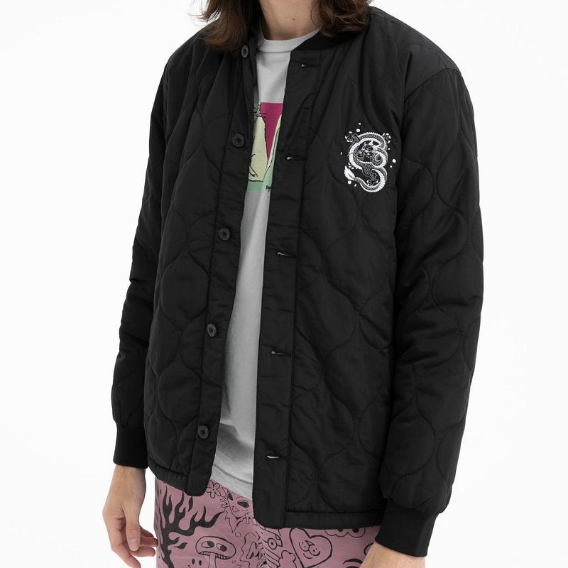 Ripndip Mystic Jerm Quilted Bomber Jackets Black | CA LH2489