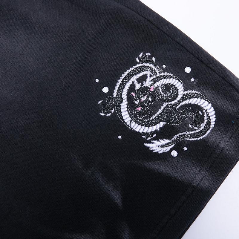 Ripndip Mystic Jerm Sweat Shorts Black Wash | CA GL2170